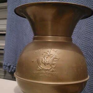 Brass Pony Express Tobacco Spittoon